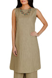 Beige Pure Cotton Kurta
