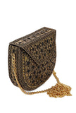 Aaftab Antique Brass Finish Sling Bag (5.2"x4.6"x1")
