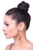 Rudraksha Earrings With Leaf Adornments
