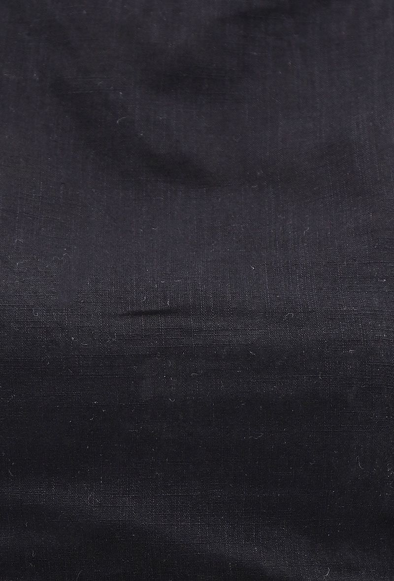 Black Boat Neck Blouse With Stitch Lines