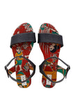 Adra Light Black kalamkari Sole Sandals