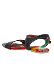 Adra Light Black kalamkari Sole Sandals