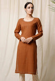 Narangi Cotton Slub Kurta
