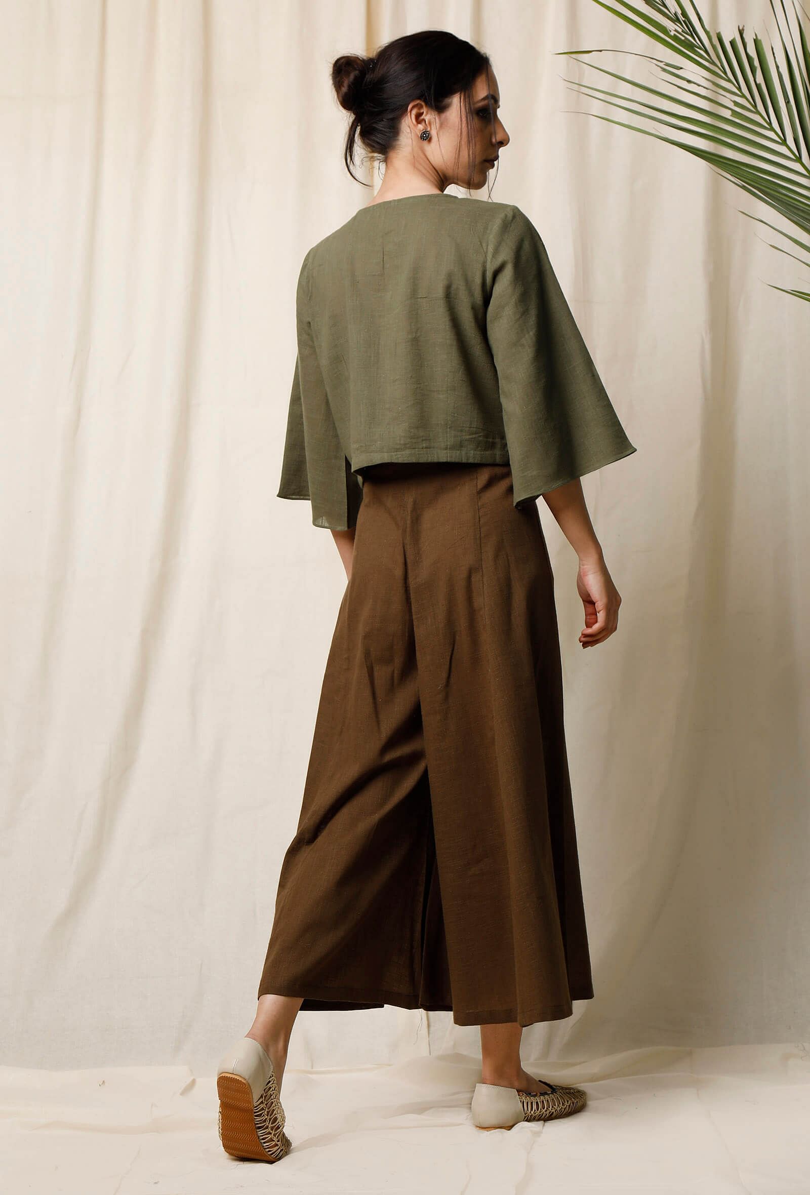 Light Green Cotton Slub Blouse