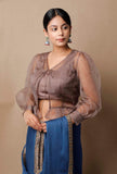 Mud Brown Organza Blouse