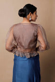 Mud Brown Organza Blouse