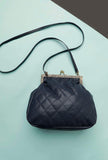 Navy Quilted Cruelty-Free Leather Bag