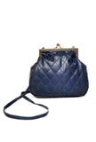 Navy Quilted Cruelty-Free Leather Bag