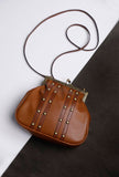 Tan And Brown Cruelty-Free Leather Sling Bag