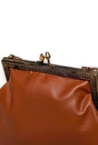 Tan And Brown Cruelty-Free Leather Sling Bag