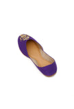 Janvi Purple Raw Silk Zardozi Juttis