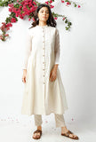 The Playful Off White Cotton Kurta