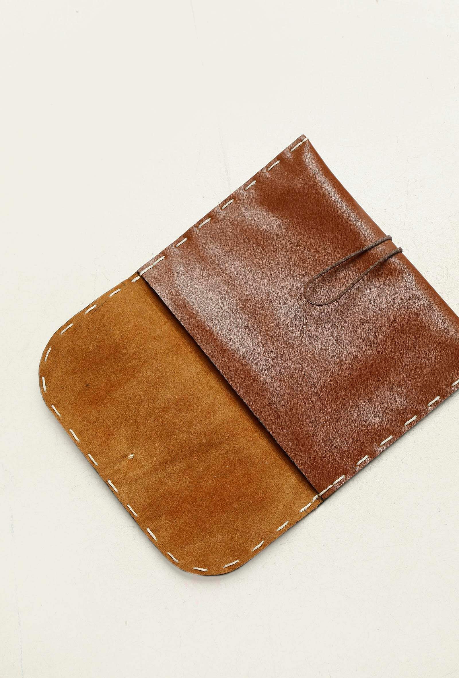 Grey Macrame Woven Sling Bag With Cruelty-Free Leather  Pouch