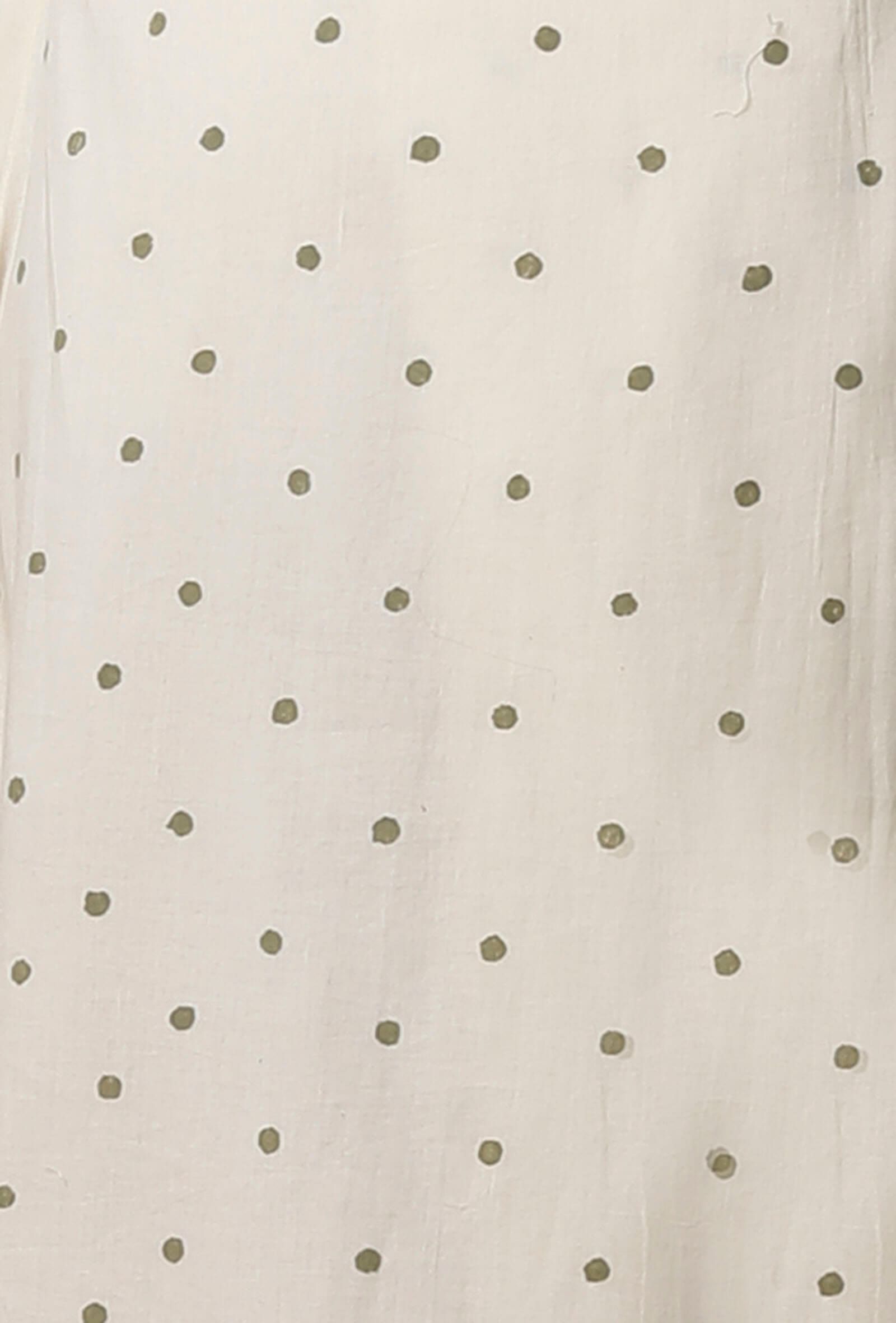 Off White Cotton Hand Block Printed Wraparound Skirt