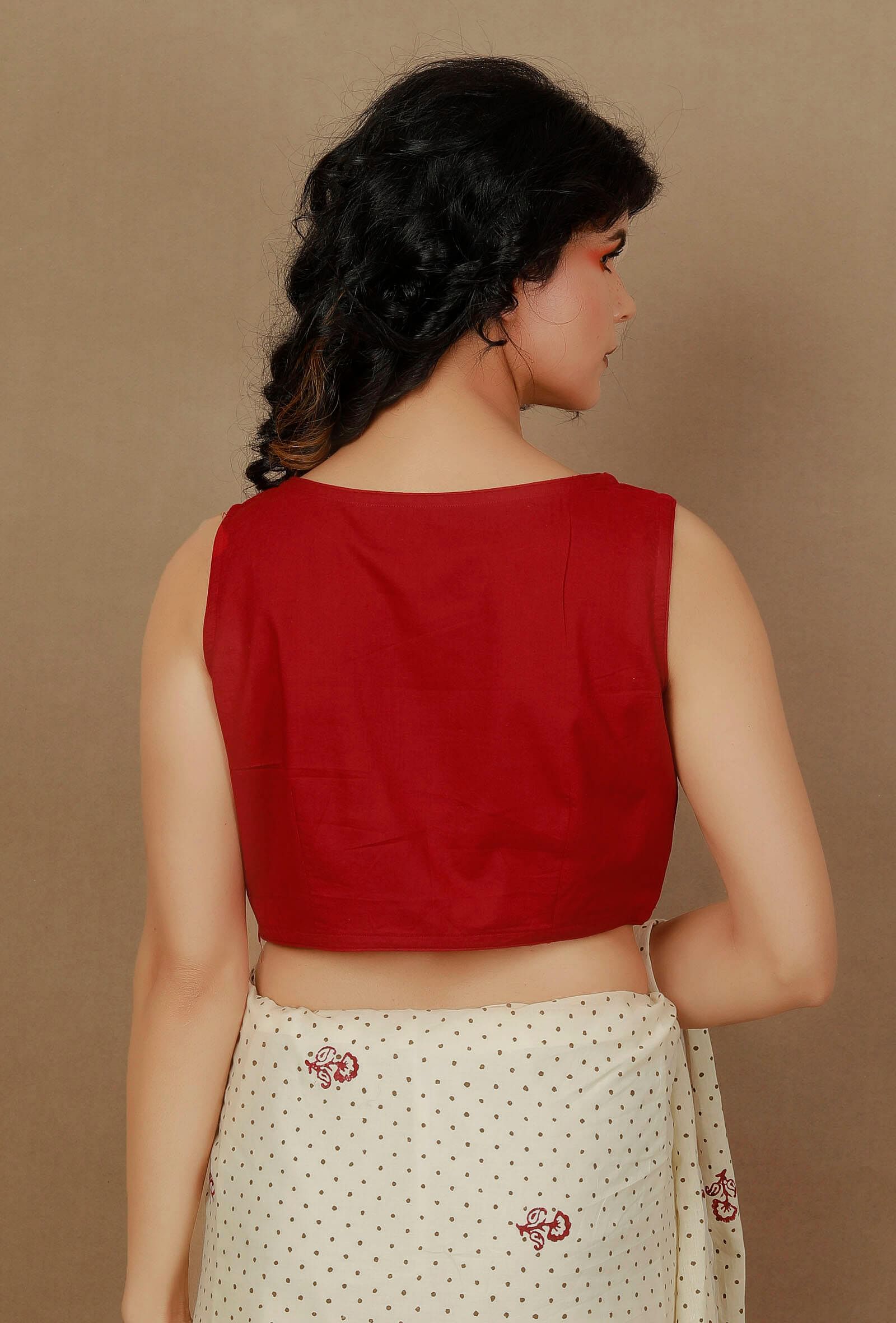 Red Cotton Blouse