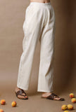 Off White Cotton Pants