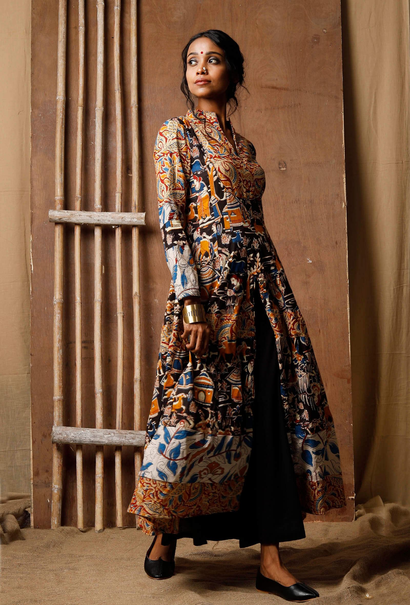 Traditional Kalamkari block print kurta