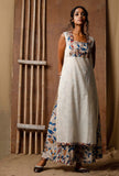 Set Of 2: Off White Kalamkari Kurta And Palazzos