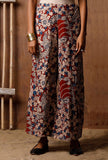 Kalamkari Block Printed Red Palazzos