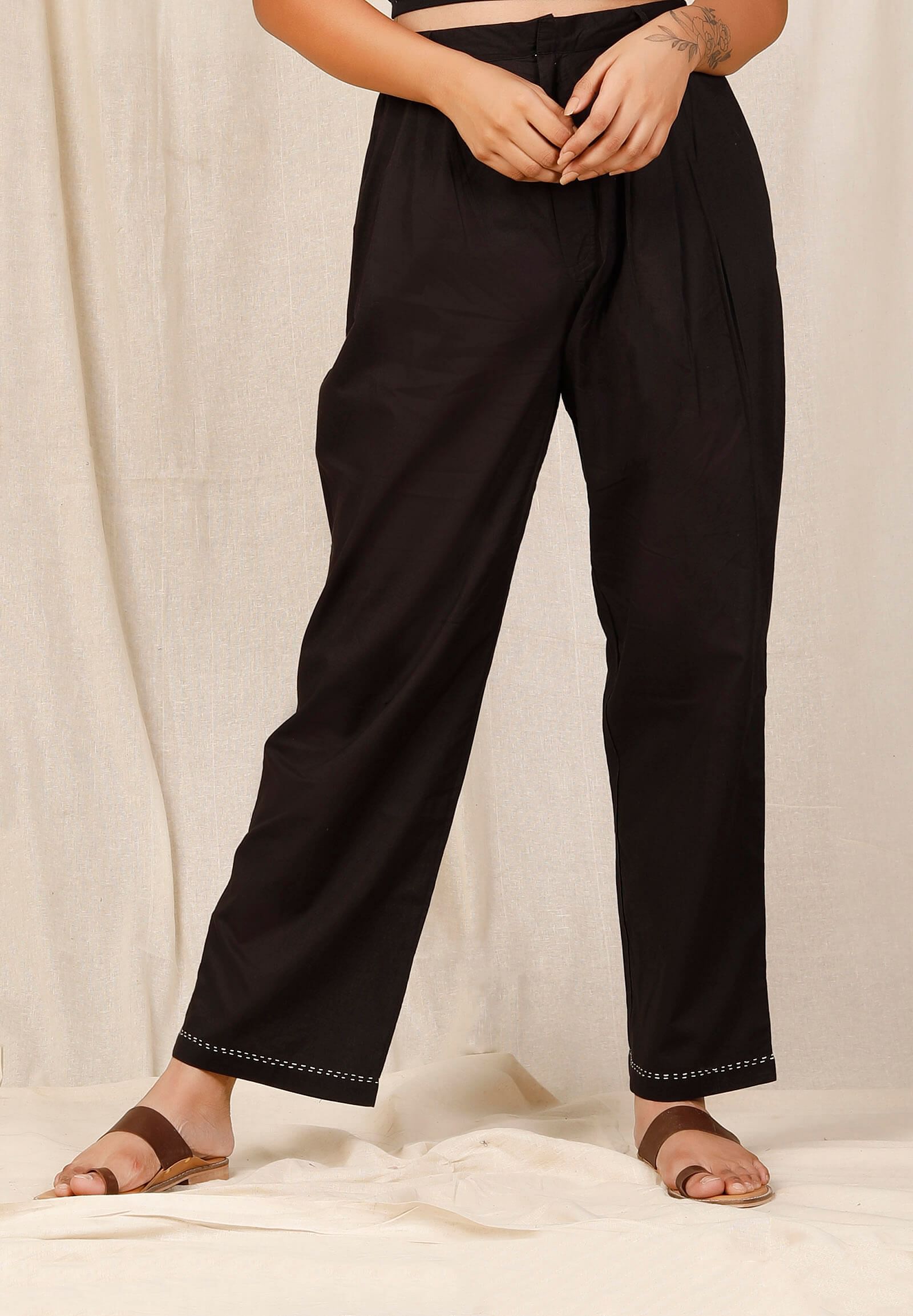 The Kajaria Han-Embroidered Pallazo