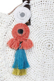 White Raffia Crochet Bag