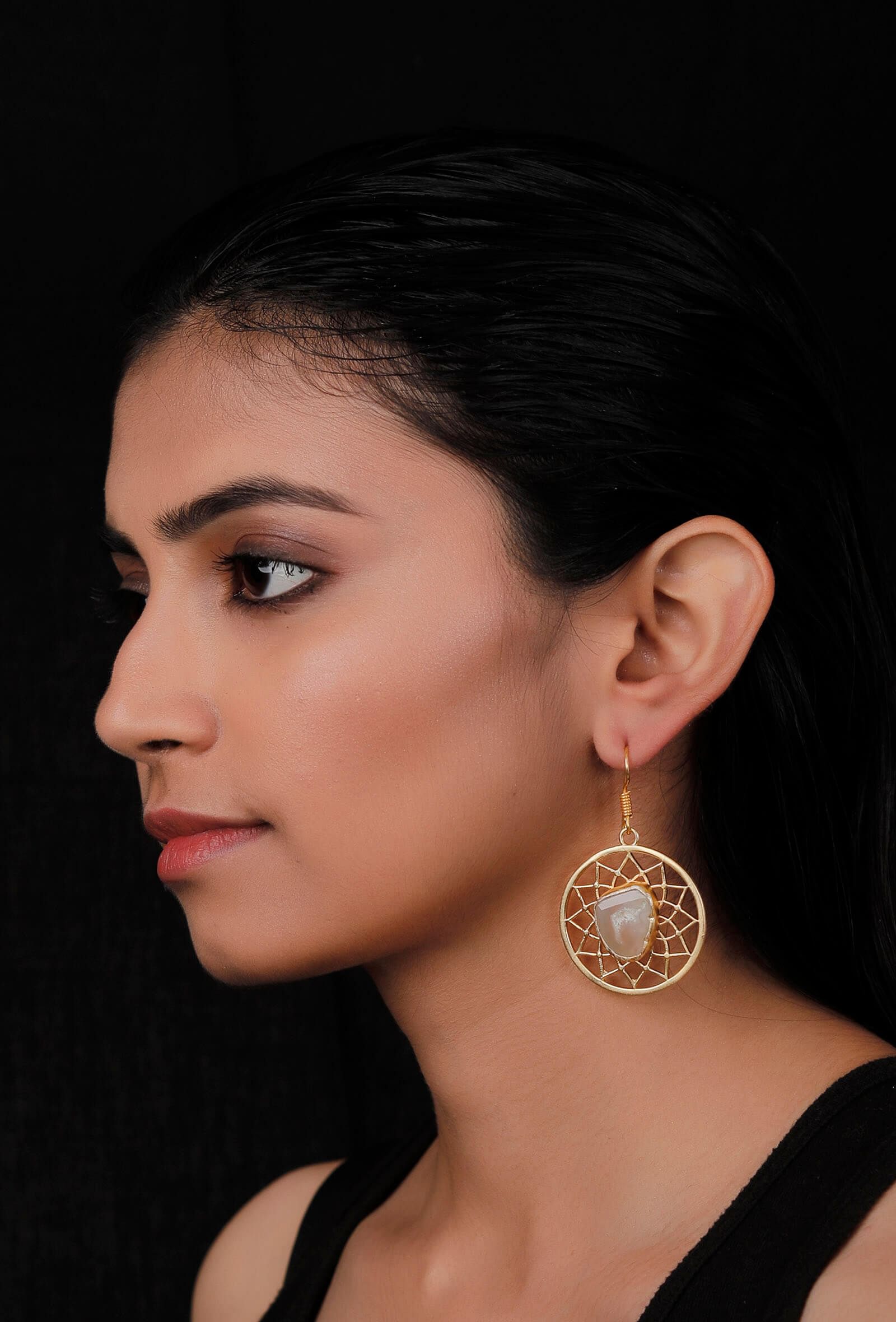 Faith Gold-Plated Brass Earrings