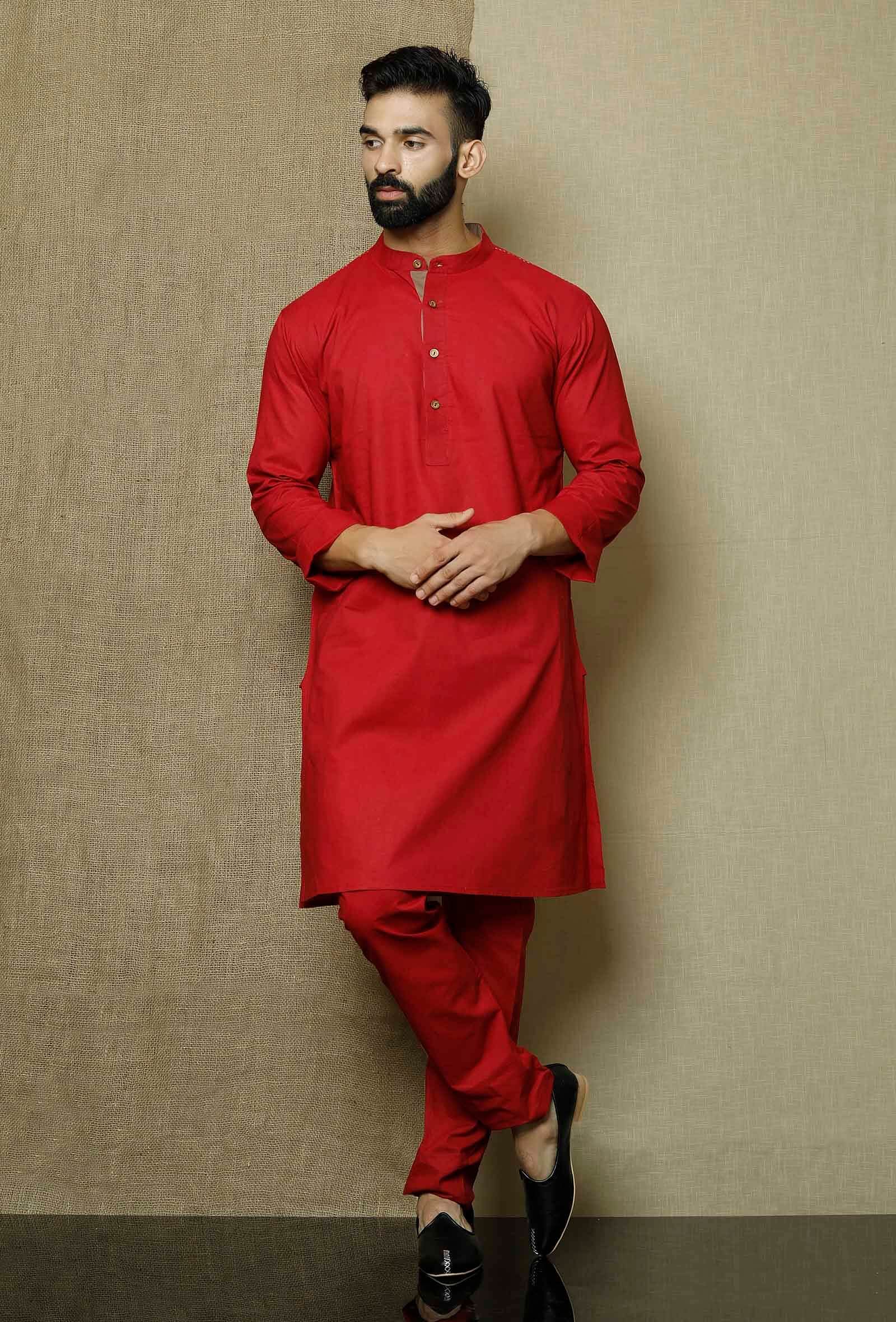 Set of 2:Crismon Cotton Cambric Kurta and Pyjama