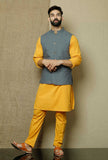 Stone Grey Cotton Nehru Jacket