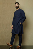 Set of 2:Prussian Blue  Kurta and Pyjama