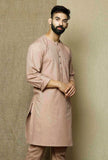 Beige  Cotton Kurta