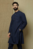 Prussian Blue  Cotton Kurta