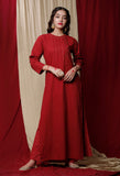 Maroon Plain Cotton Kurta