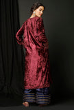 Set of 2 : Wine Velvet Phiran and Blue Velvet Pallazo