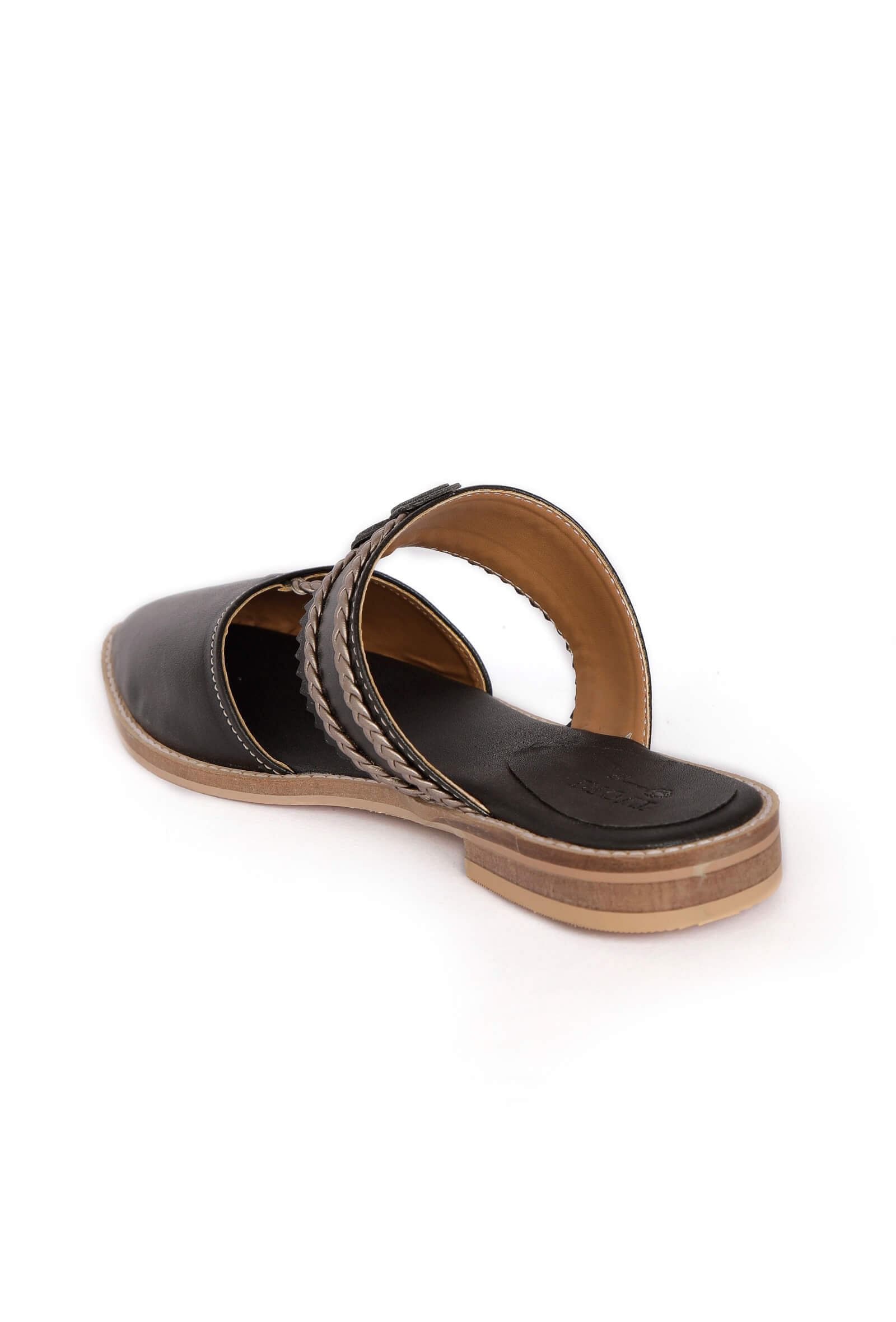 Black Sunheri Braided Sliders