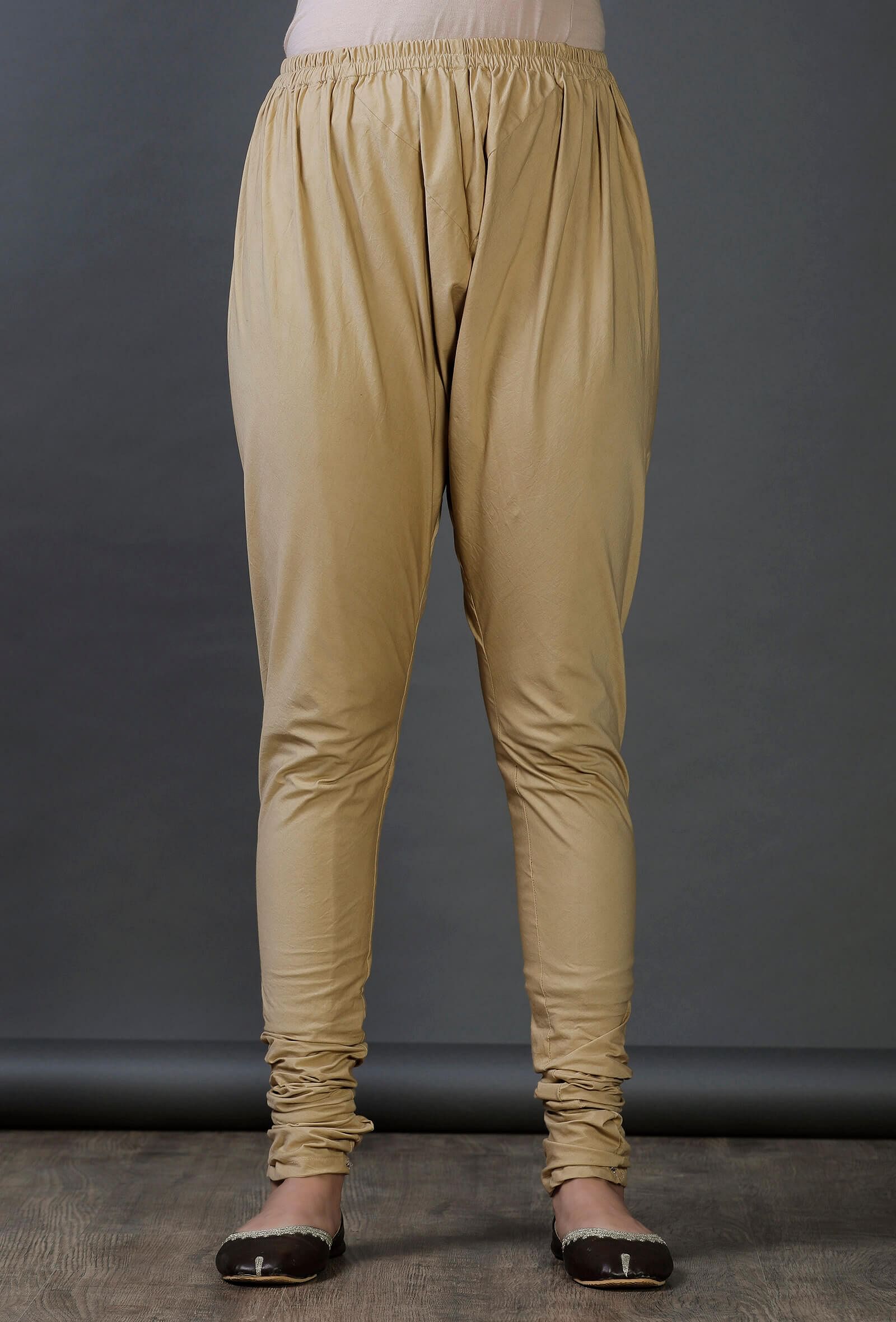 Beige Modal Viscose Chooridaar