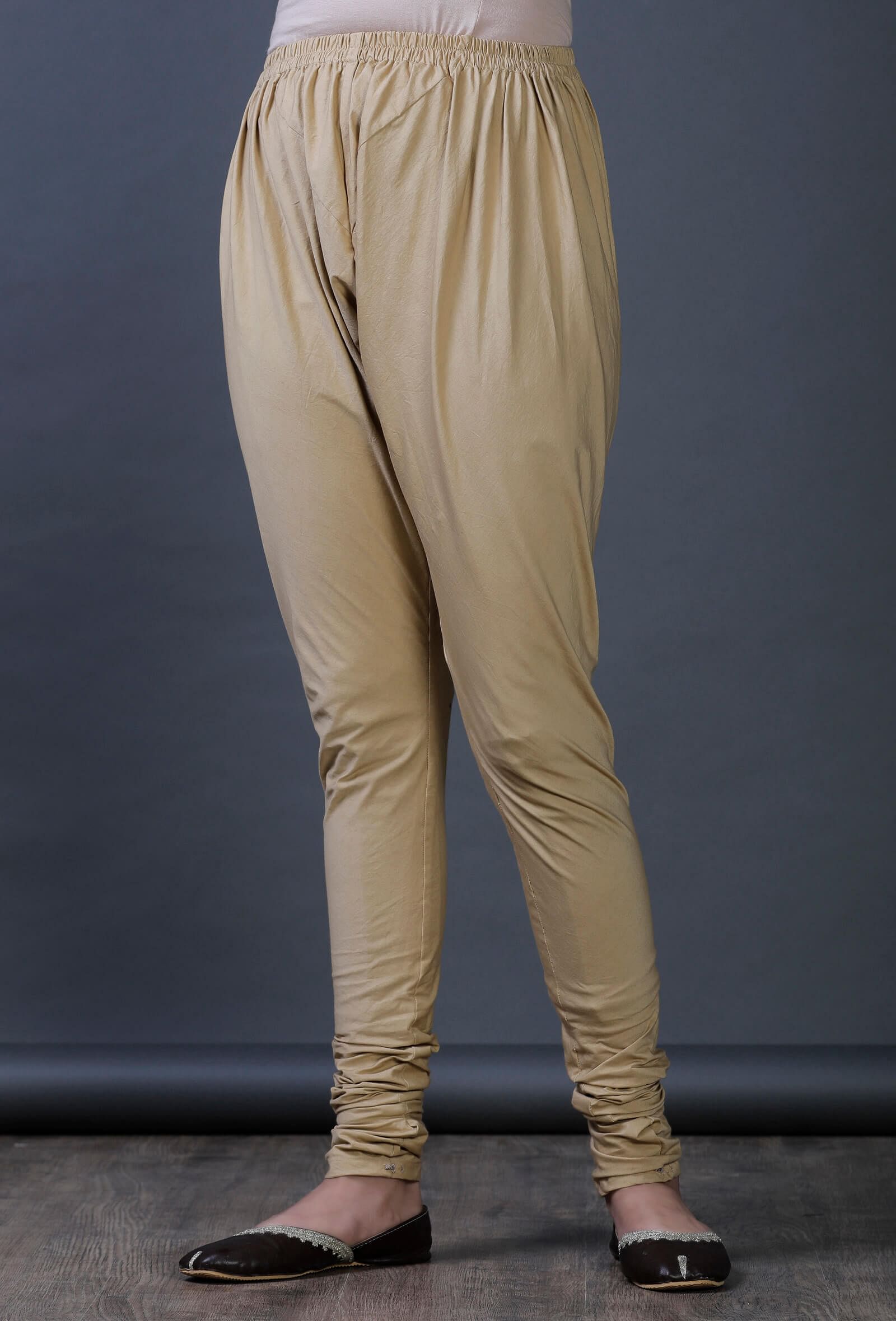 Beige Modal Viscose Chooridaar