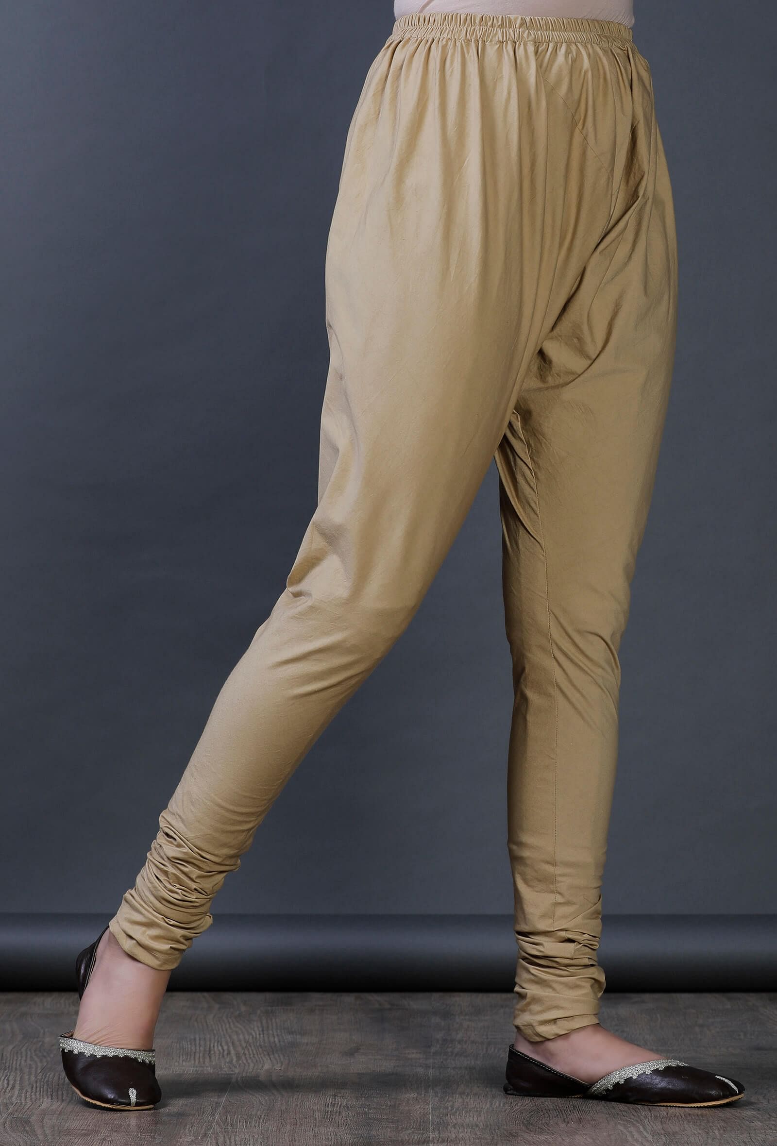 Beige Modal Viscose Chooridaar