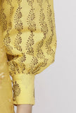 Yellow Cotton  Hand-Block Printed Blouse