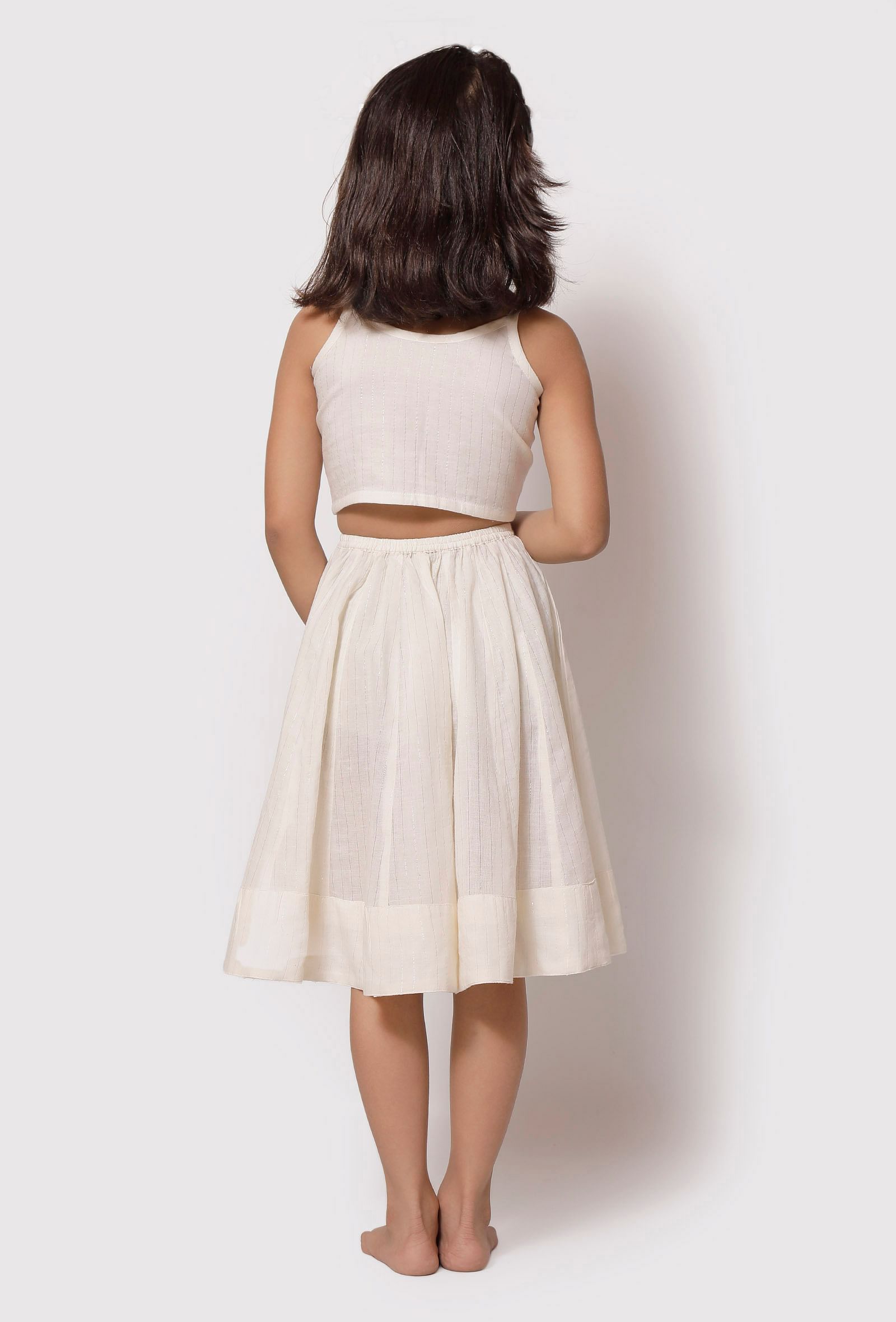 Set of 2 - Irish White Malmal Blouse With Skirt