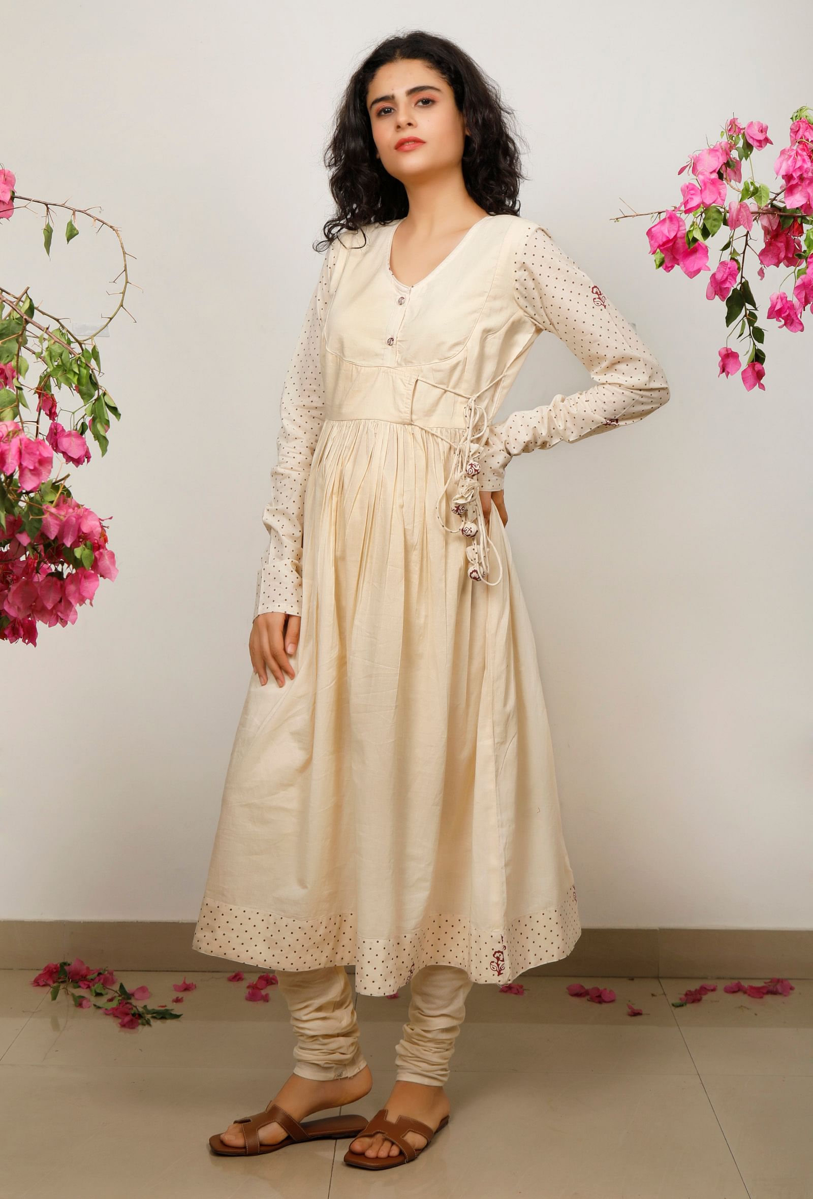 Beige Cotton Kurta