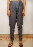 Grey plain Cotton Solid Churidar