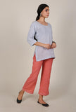 Coral Cotton Flex A-line Palazzo
