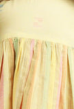 Yellow Dobby & Striped Dress