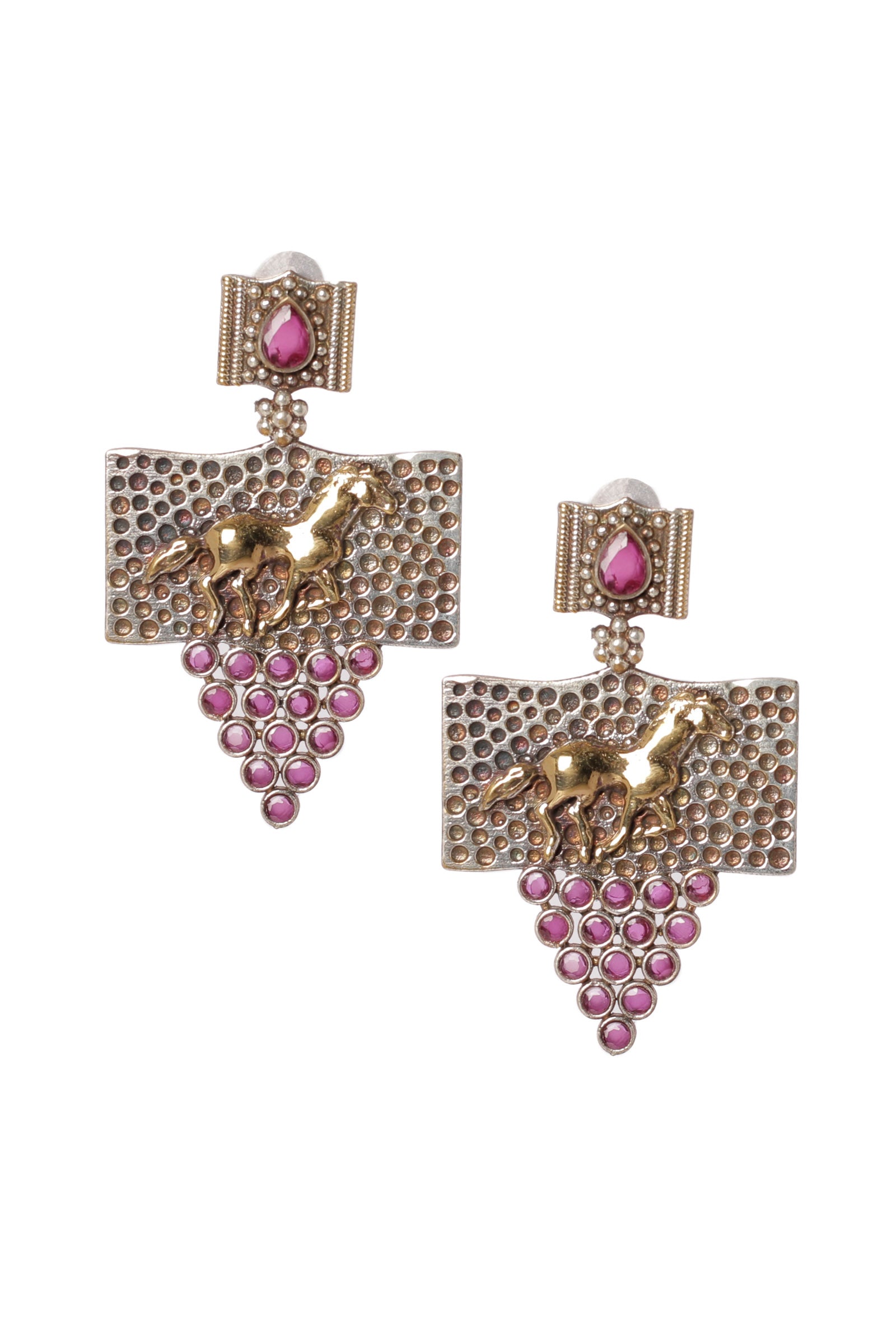 Vine Tribal Silver Earrings