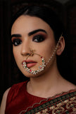 Meher Green and Red Kundan Nath