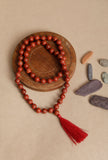 Coral Red Lava Chanting Beads