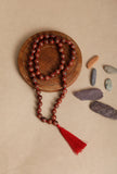 Red Lava Chanting Beads