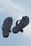 Grey Knotted Cruelty Free Leather Sandals