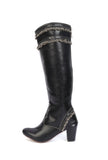 Black Ghungroo Cruelty Free Leather Long Boots
