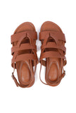 Brunette Brown Criss Cross Flats
